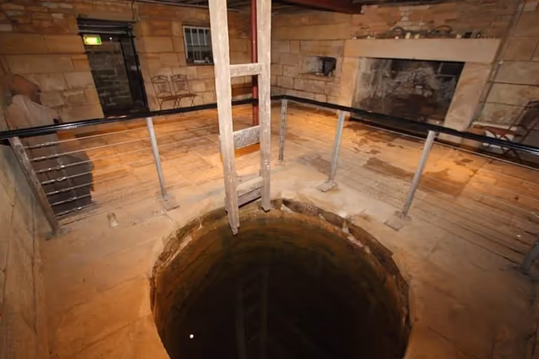 The hand-cut well in the convict-era cellar